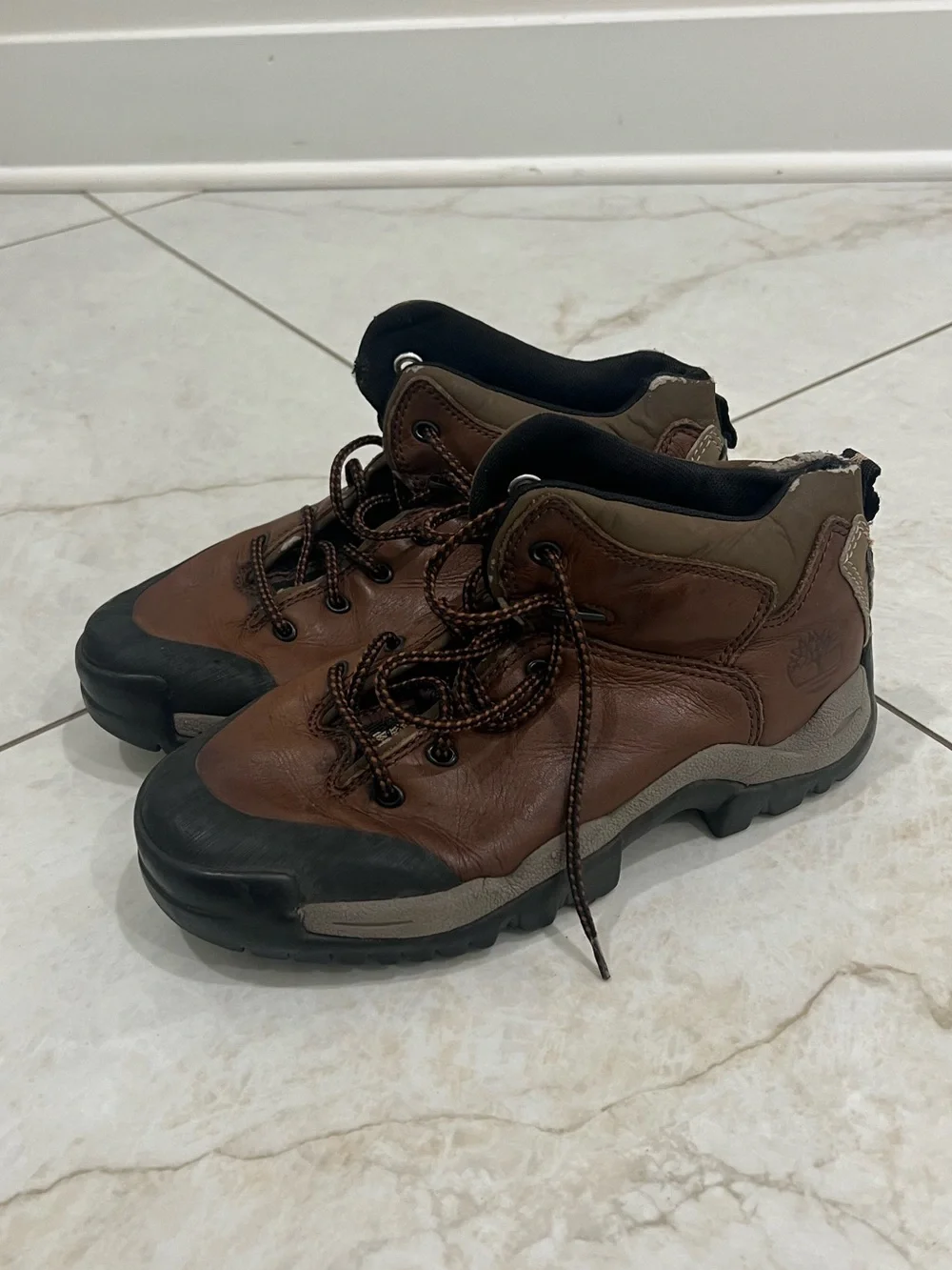 Timberland Brown Leather Hiking Boots Size 7 US